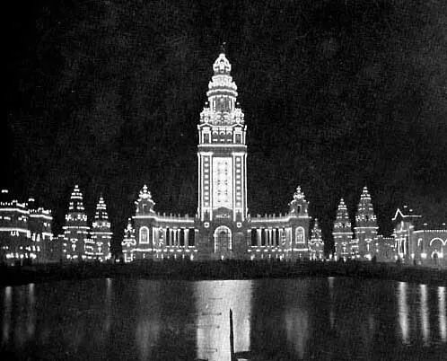 Reflected lights at night