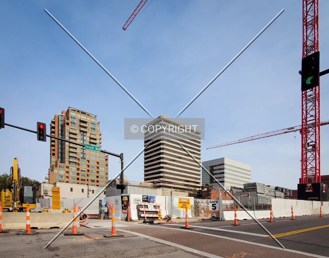 From the southwest during construction; October 17, 2020