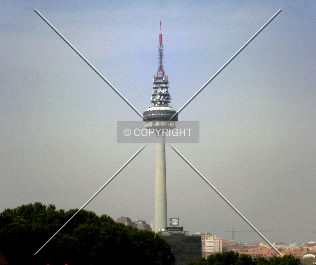 Tower seen from La Elipa Park at the other side of M-30