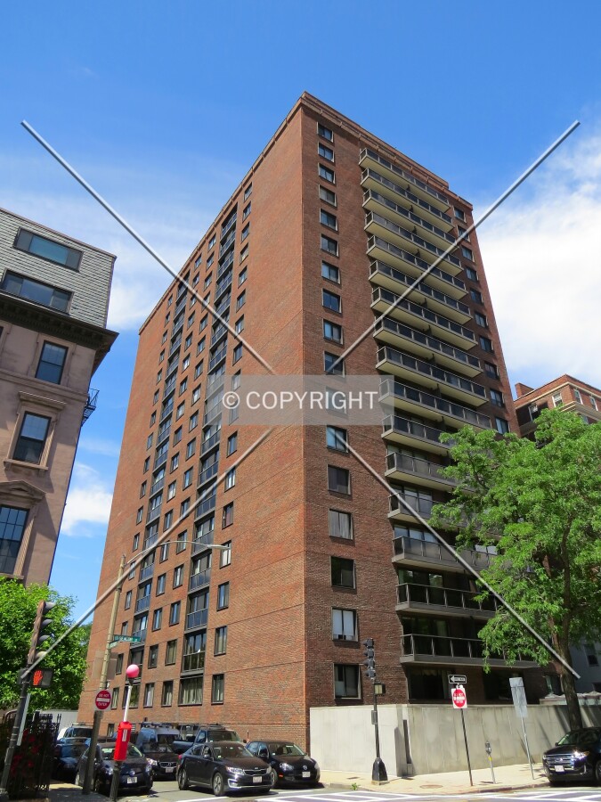 View to the northeast across Clarendon Street & Beacon Street