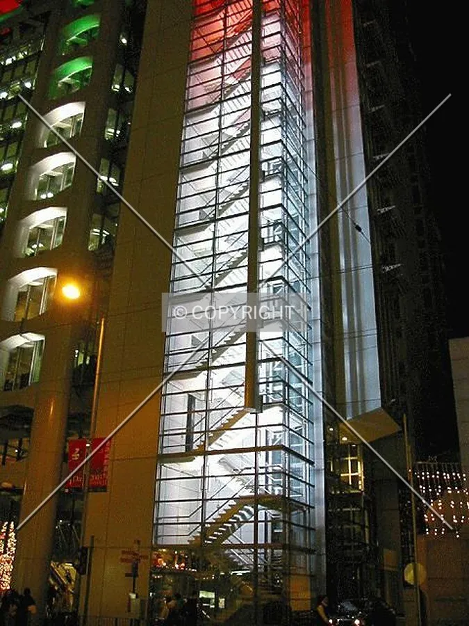 Close up of stair well off Des Voeux Road