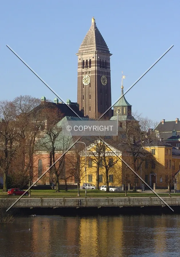 Tower seen from across the Motala Stream