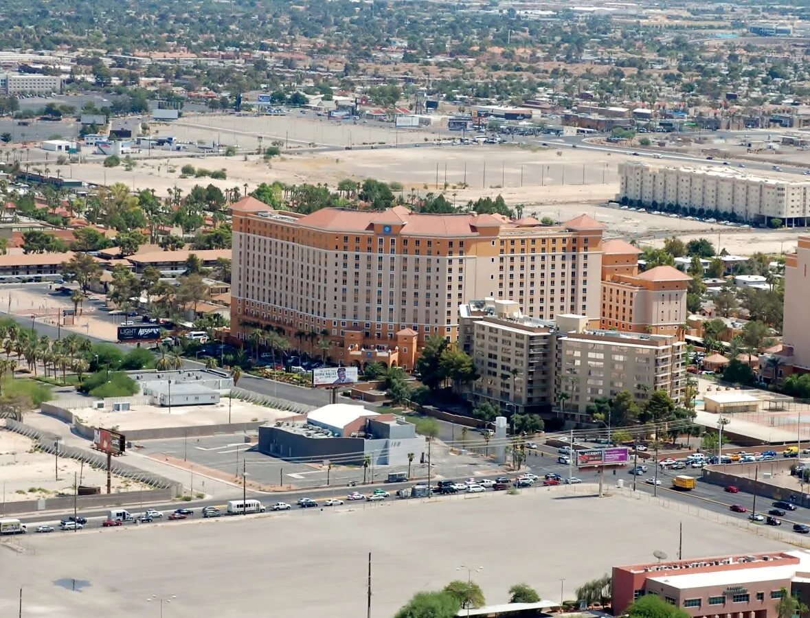 Elevated view from the northwest