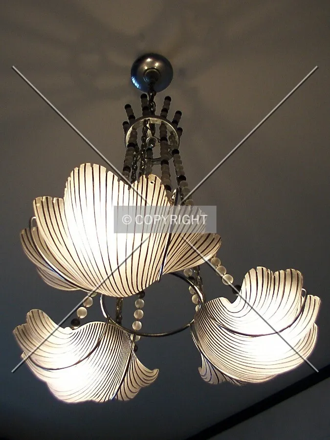 Ceiling light in the lobby