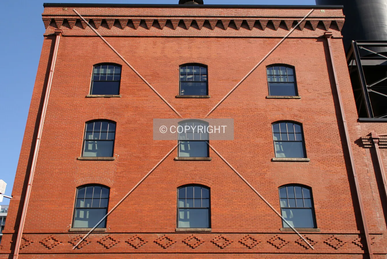 Looking up the souther facade
