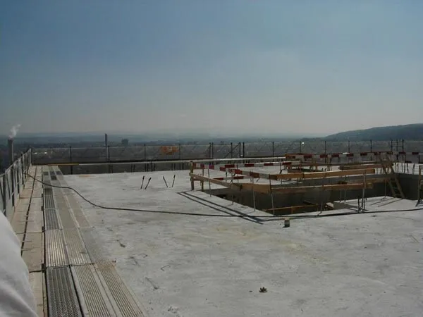 Ontop of the tower (during construction)