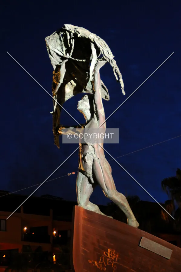 Bronze statue in Torremolinos