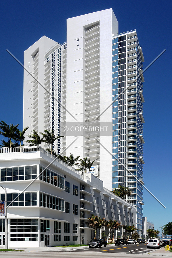 View from the west across Biscayne Boulevard