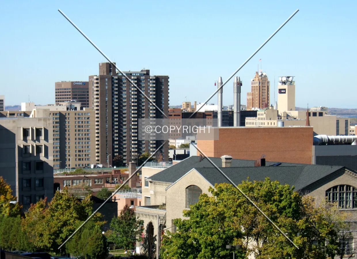 Downtown from the southeast