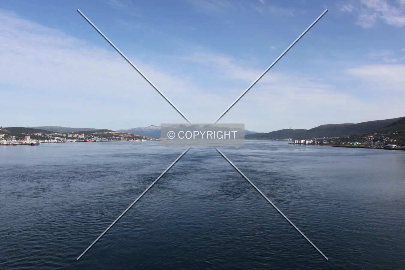 Looking north from Tromsø bridge.