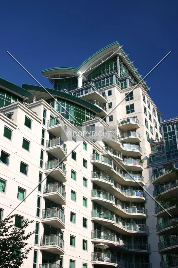 View towards the upper apartments