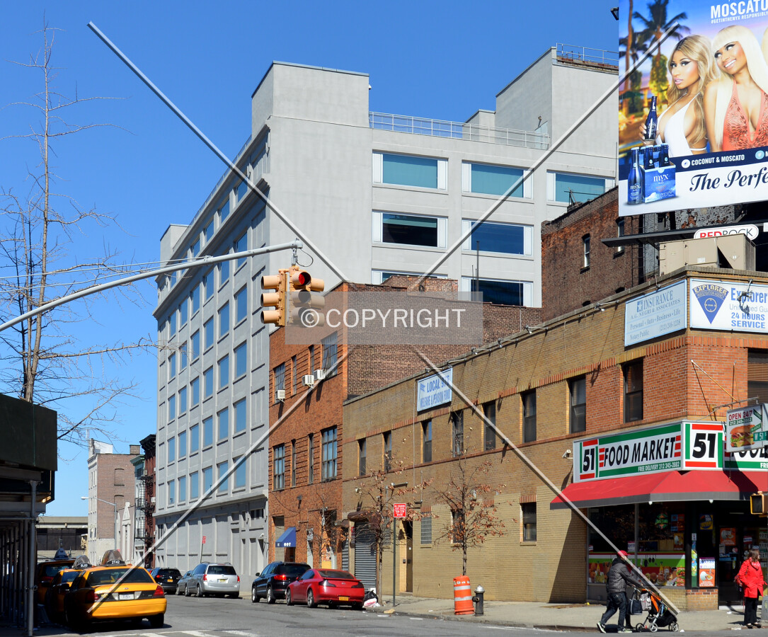 View from the southeast at 51st Street and 11th Avenue