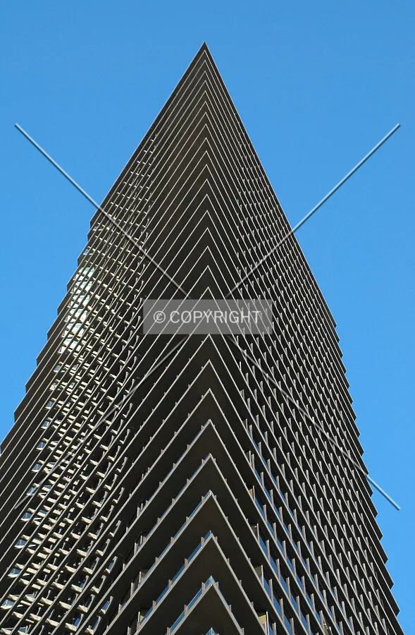Looking up the northwest corner