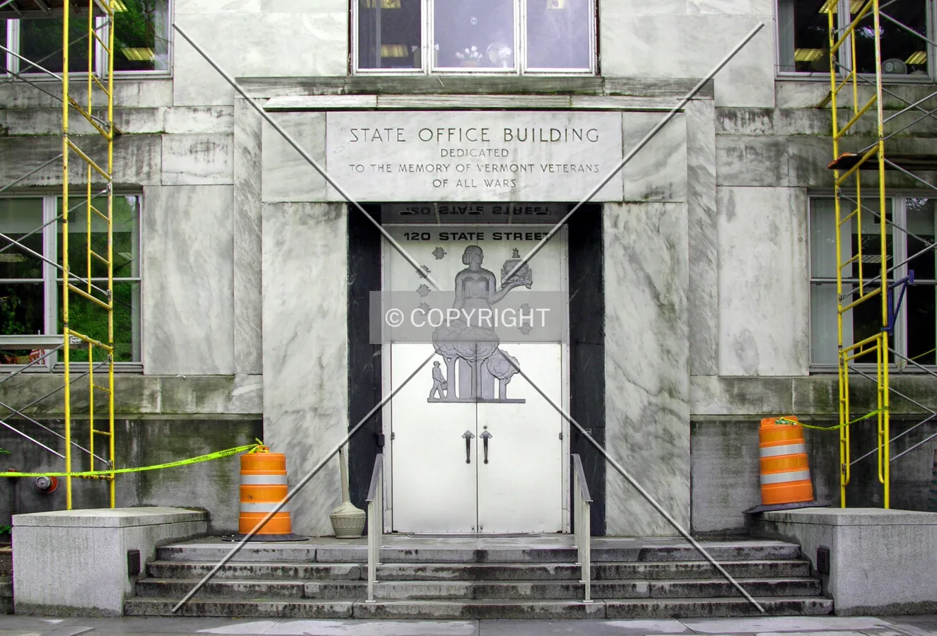 Elaborate art deco entrance off State Street