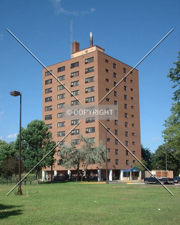 Southwest corner from Bryant Avenue North, before redevelopment of Heritage Park