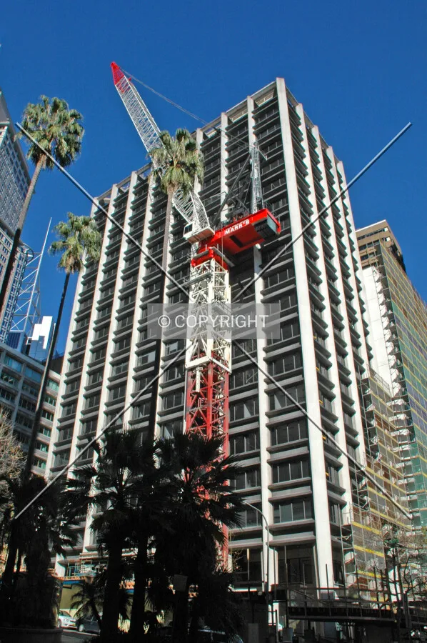 Crane installed for demolition