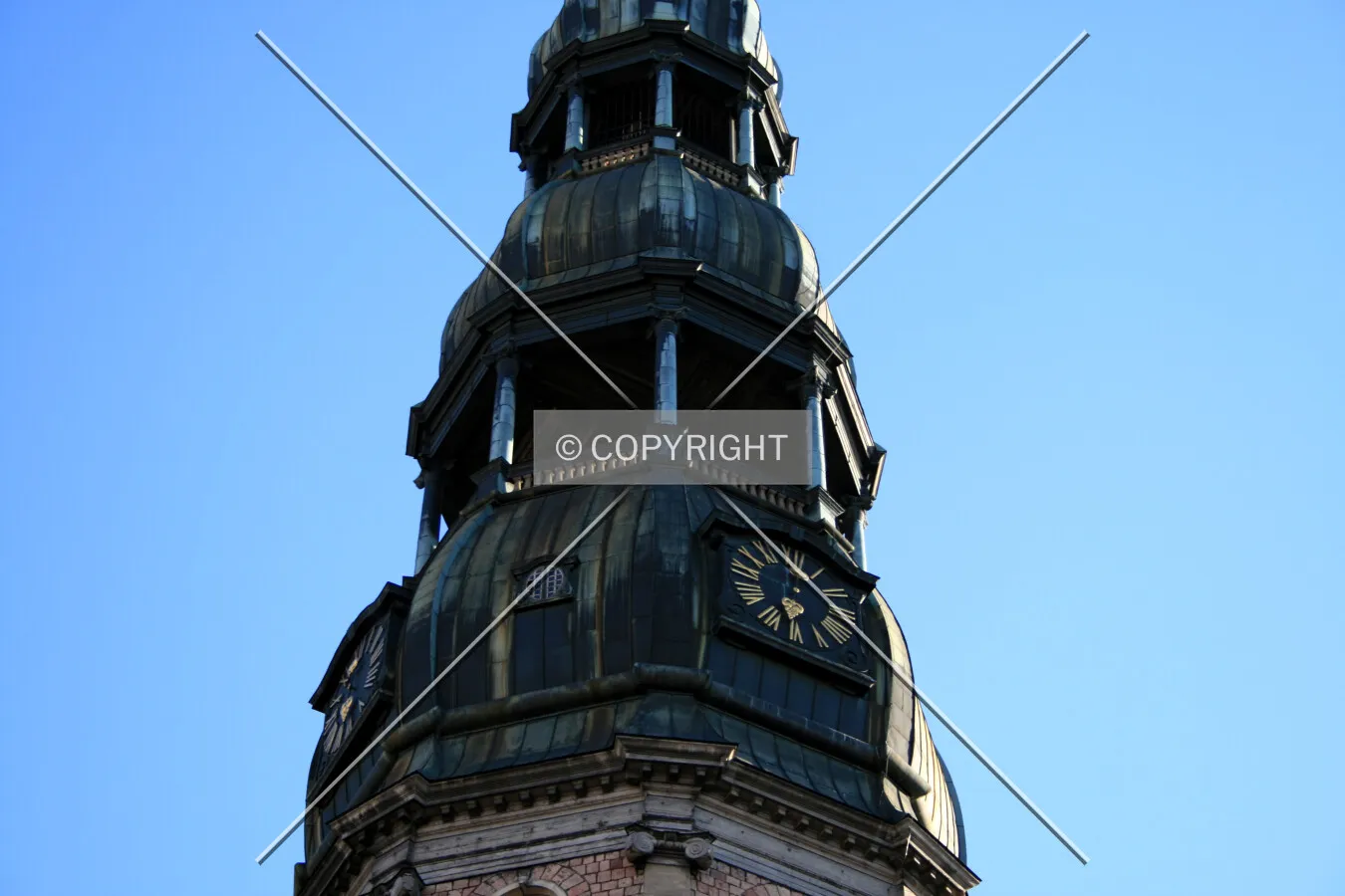 Close-up central section of church