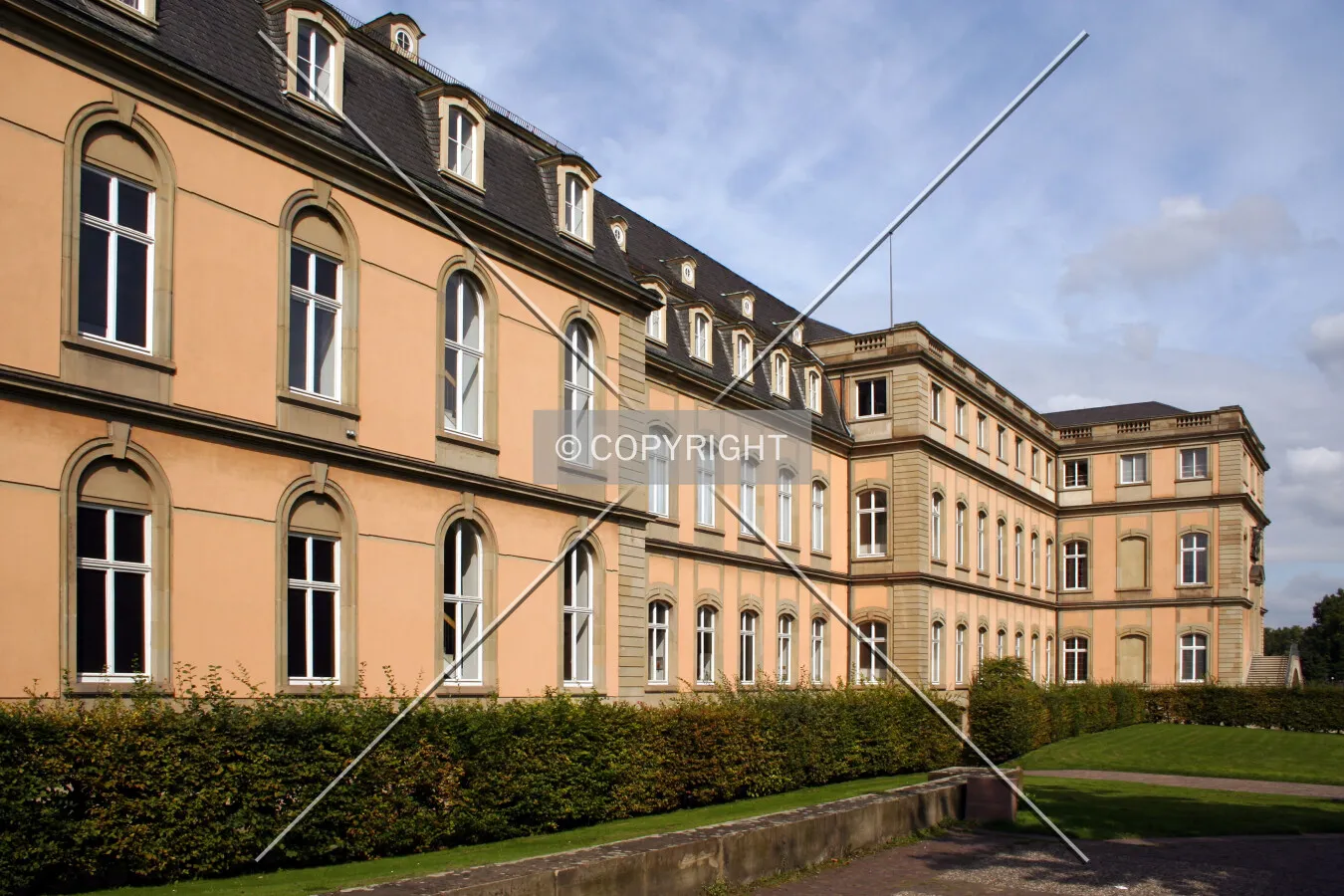 Looking north along the east side