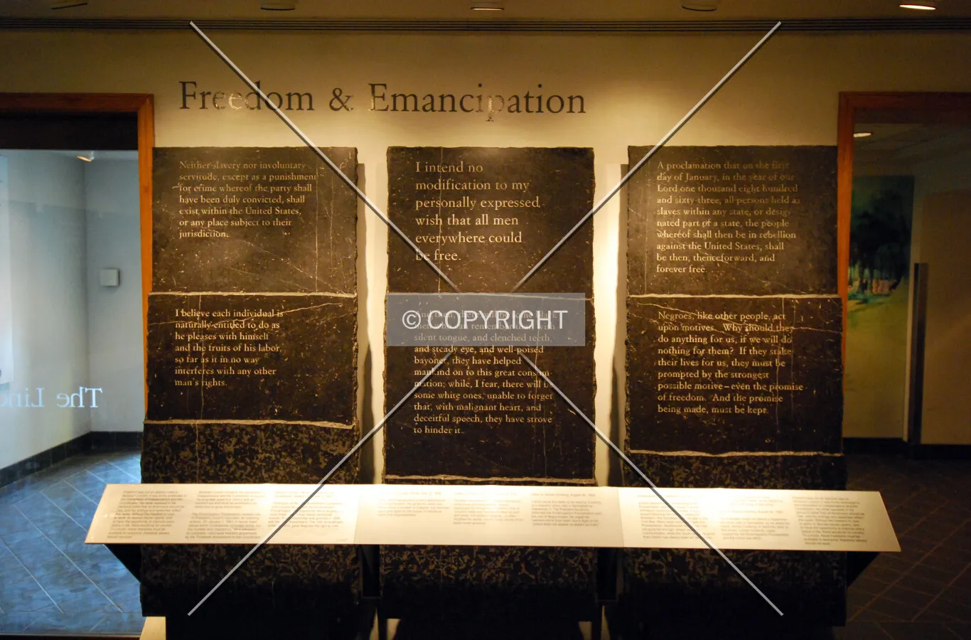 Display inside the memorial