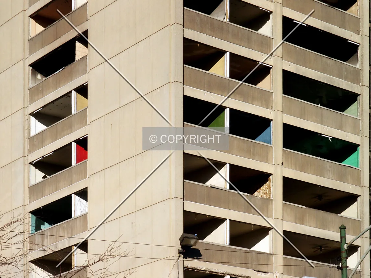 Demolition - Detail of the southwest corner