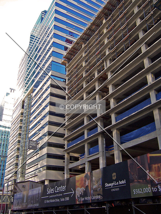 Looking southwest from the intersection of Clark Street and Wacker Drive