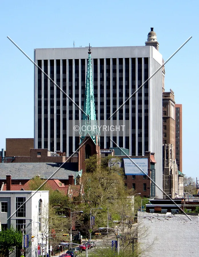 View from the southwest along Washington Street