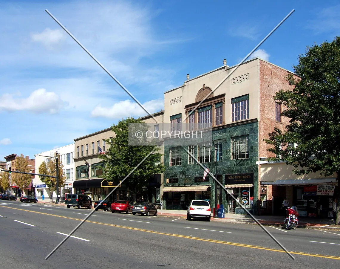 View from the south along Main Street