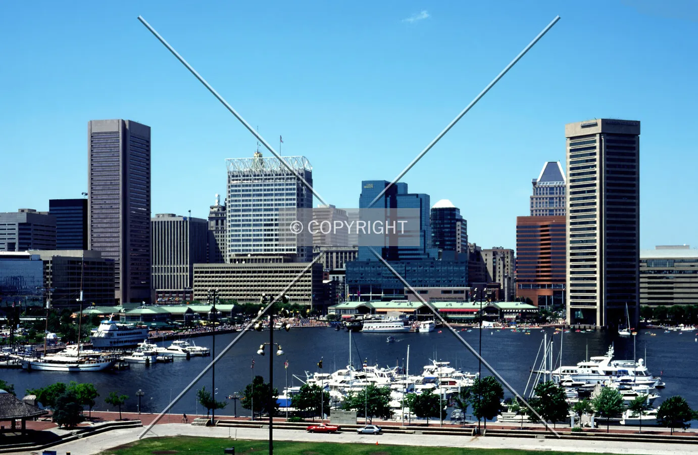 View from the southeast across the Inner Harbor