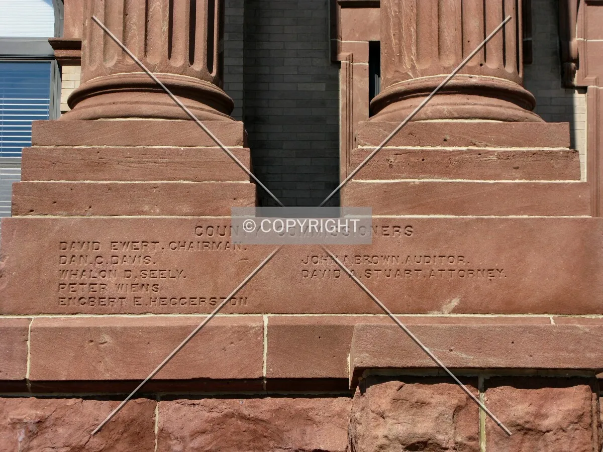 Cornerstone left of the main entrance