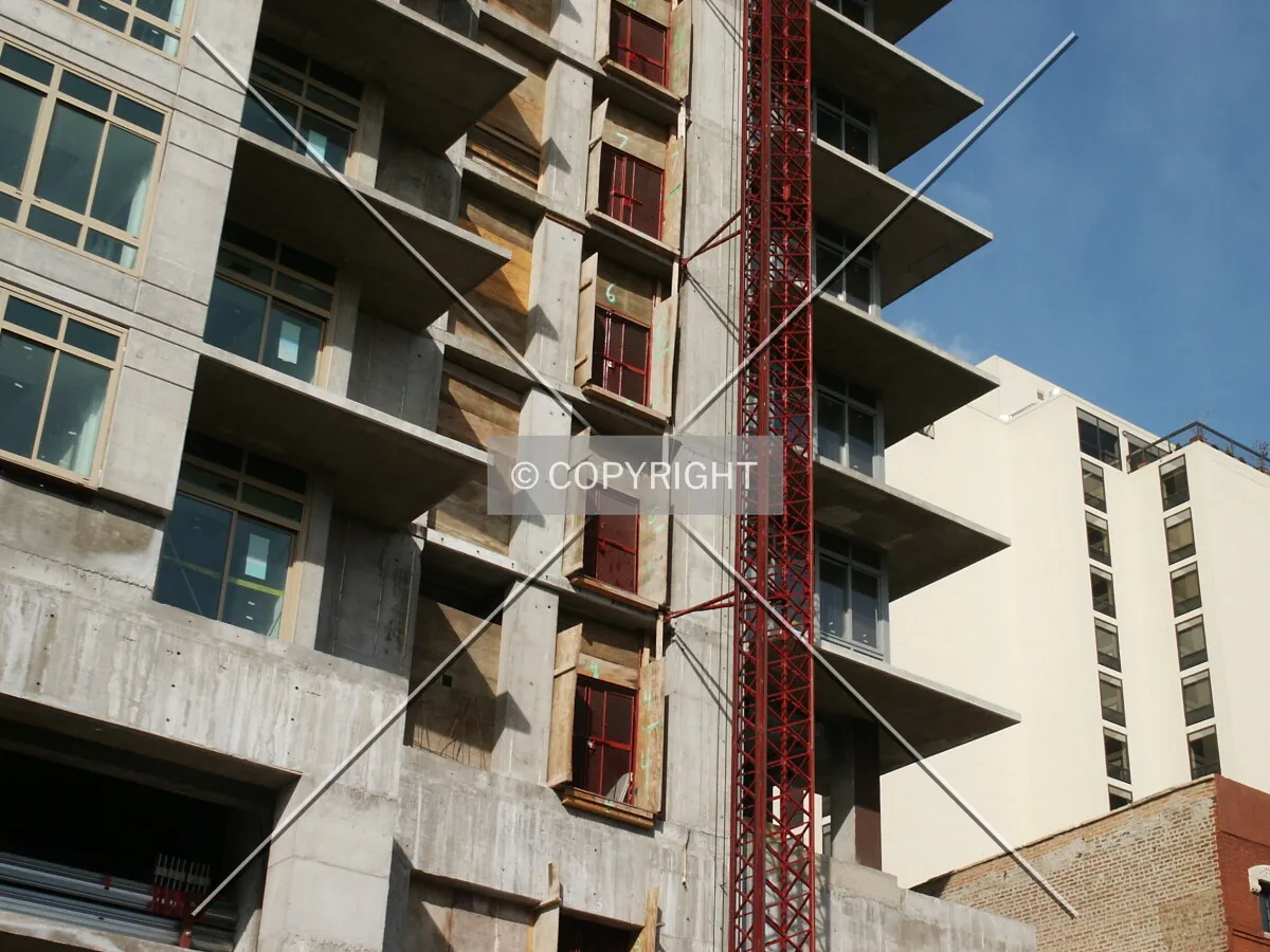 Balconies on the southeast corner