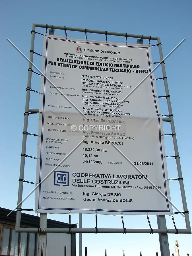 Official construction sign