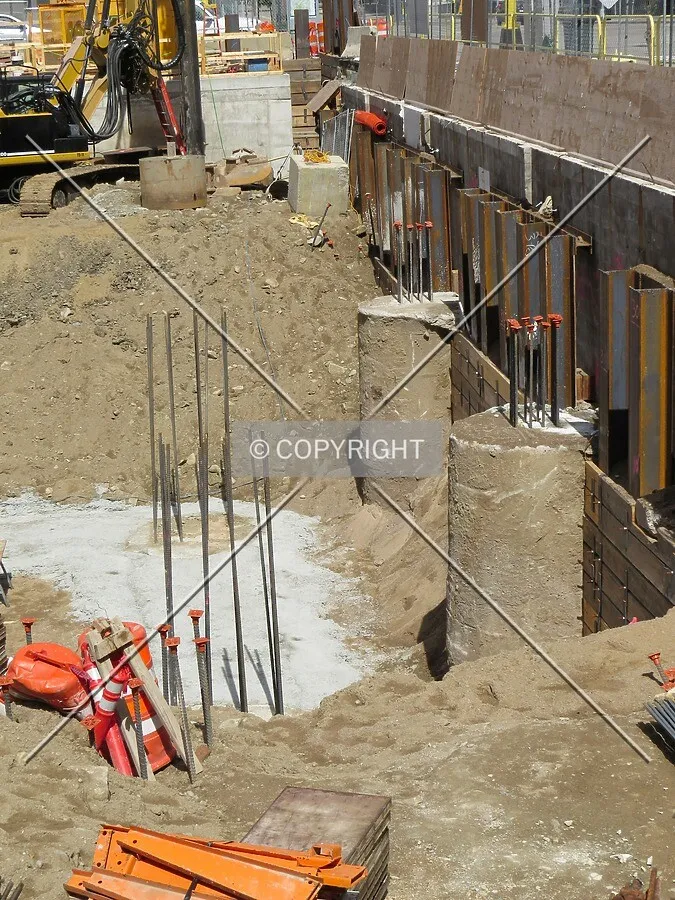 Tops of caissons