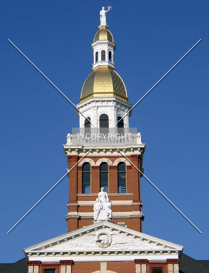 Detail of the golden dome from the west