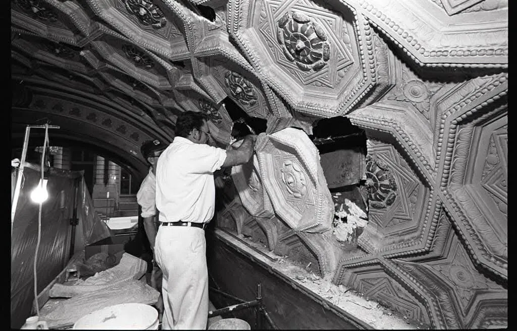 Interior restoration in 1982