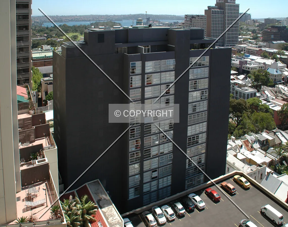 Elevated view from the south
