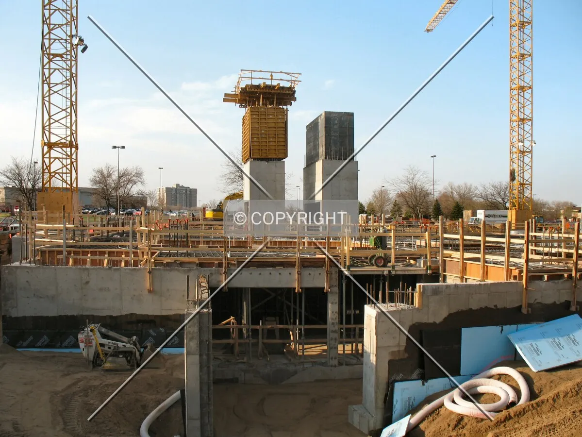 View into site from the southwest corner