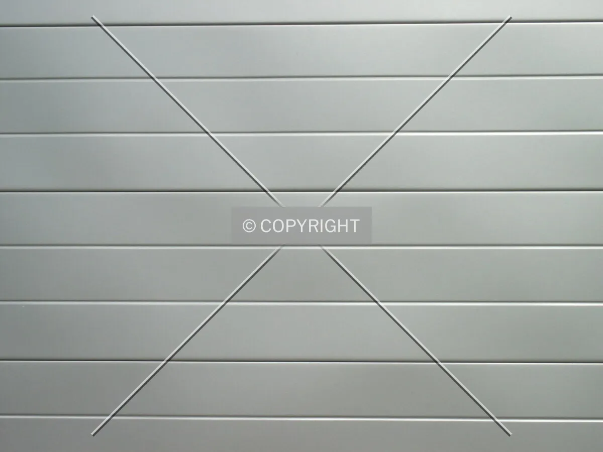 Aluminum facade at the base