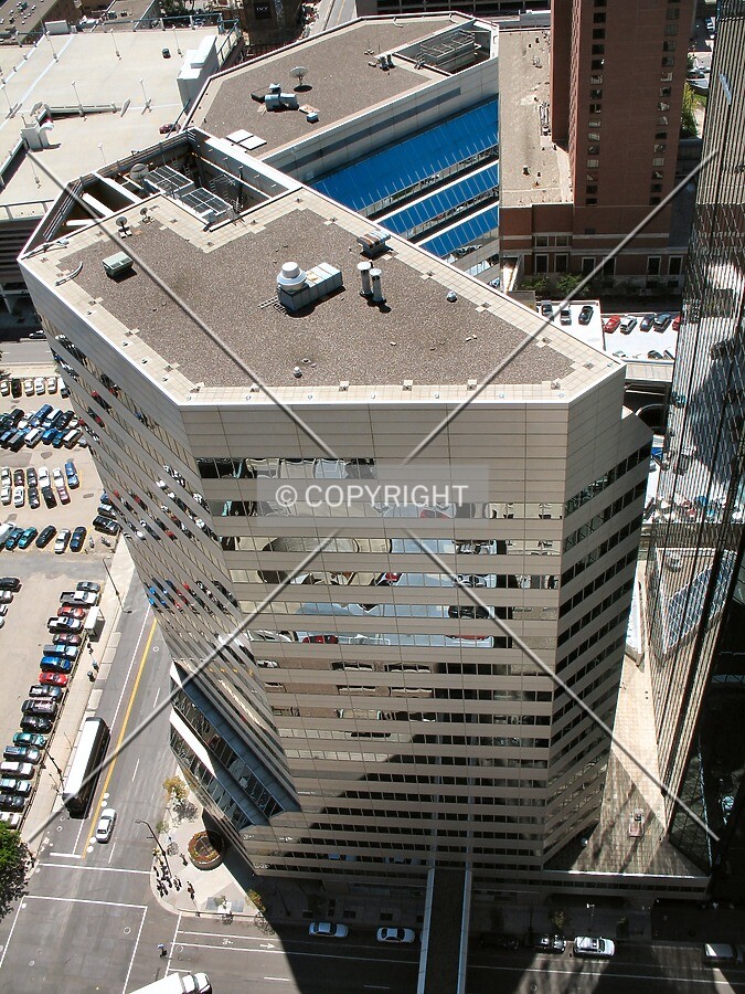 Looking down from the Foshay Tower Observation Deck