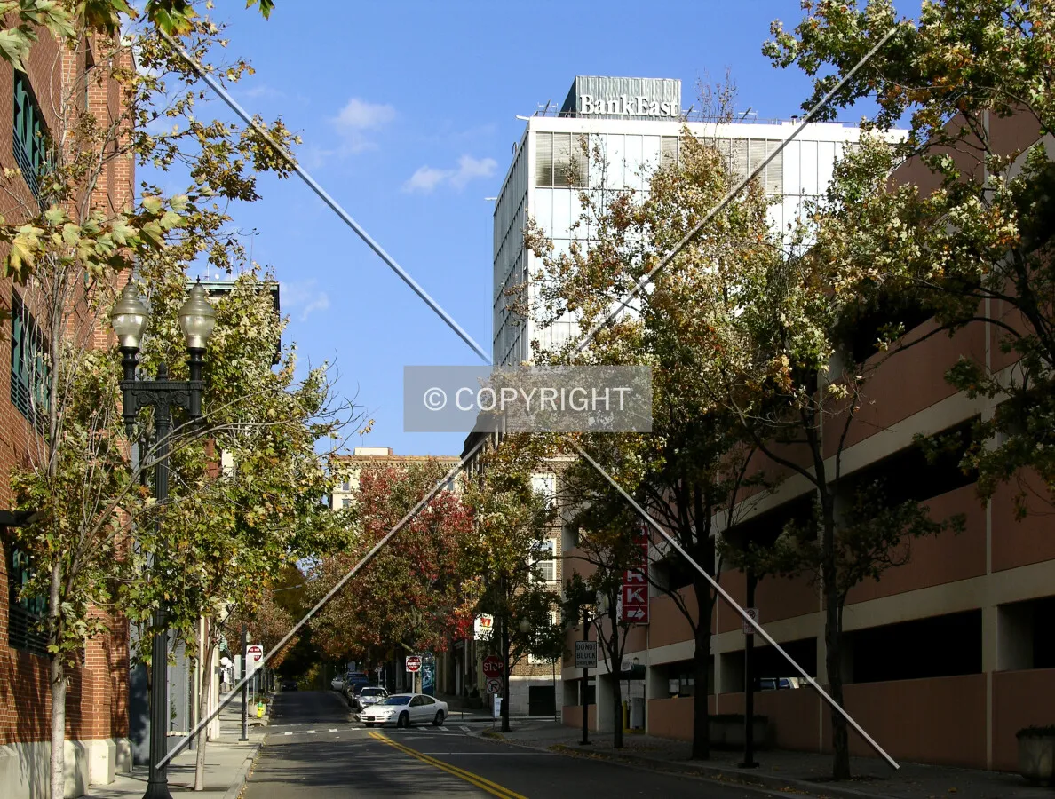 Looking east from Walnut Street