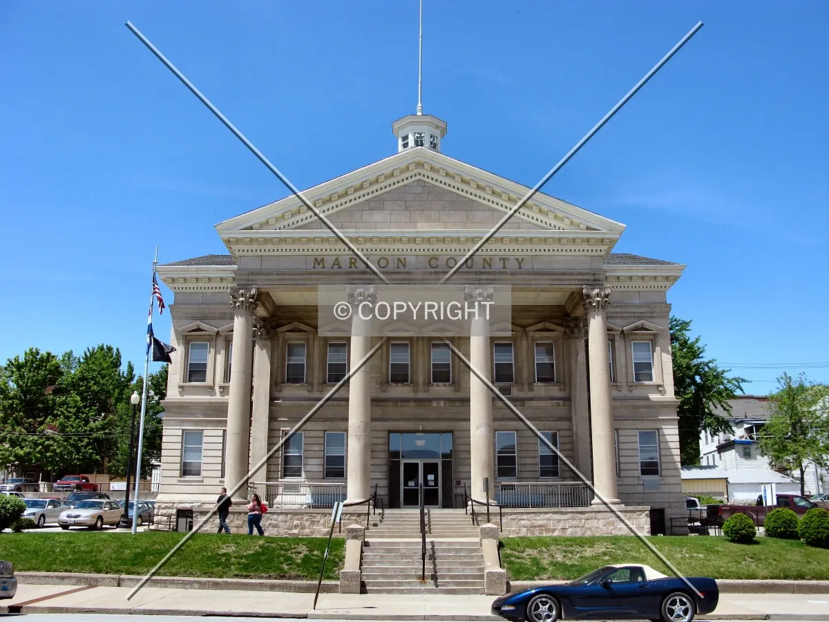 Full front elevation from across Broadway