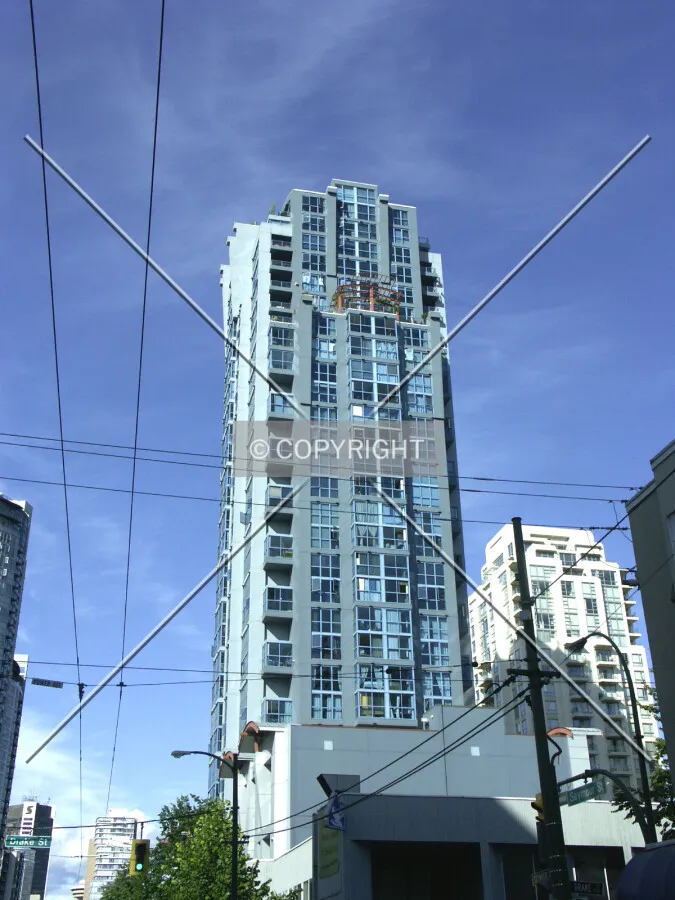 View coming off the Granville Bridge