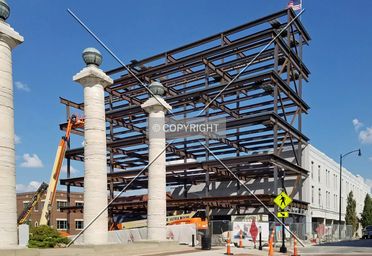 View from the southwest during construction; September 23, 2017