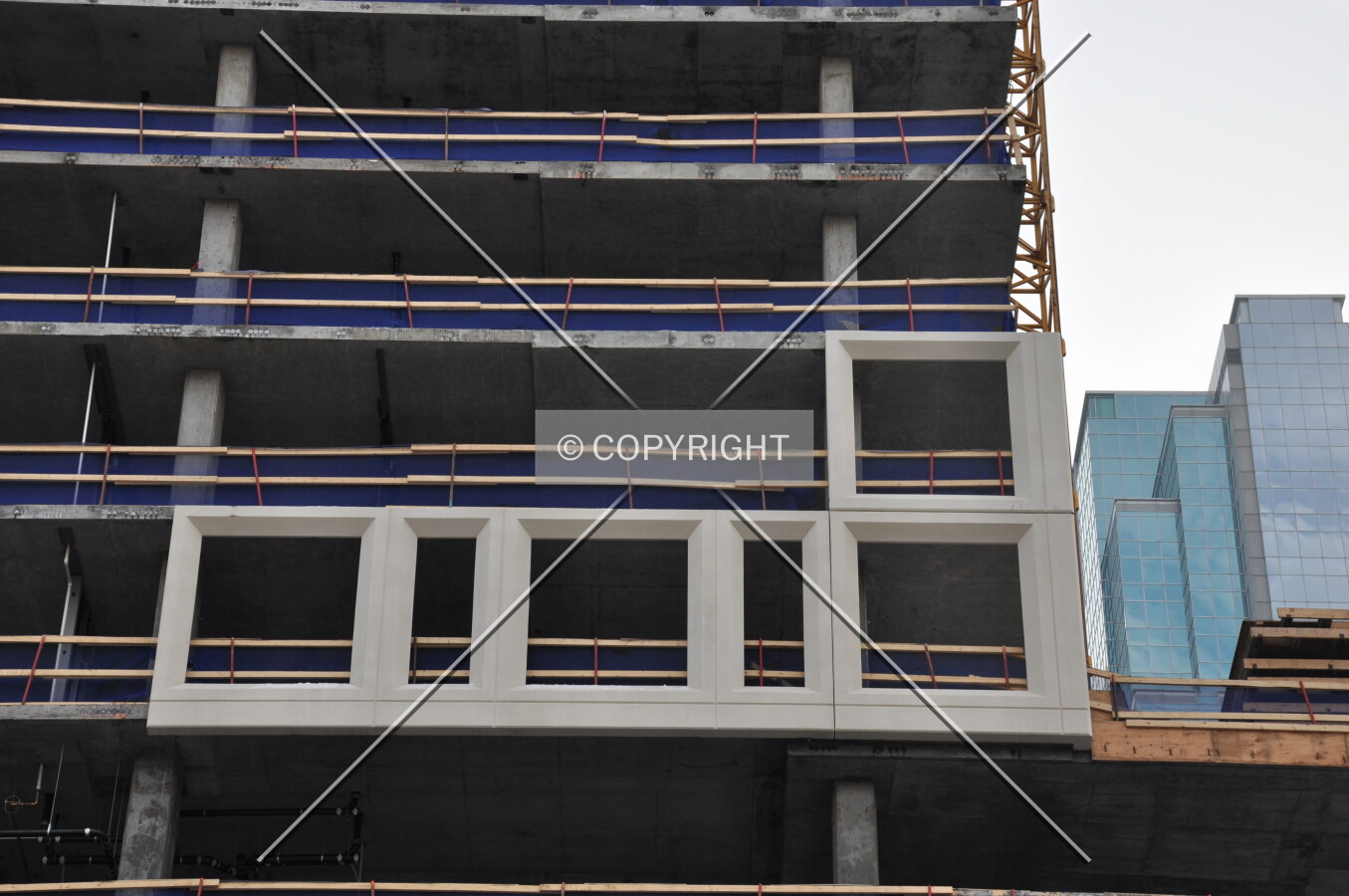 Some of the first precast concrete façade elements