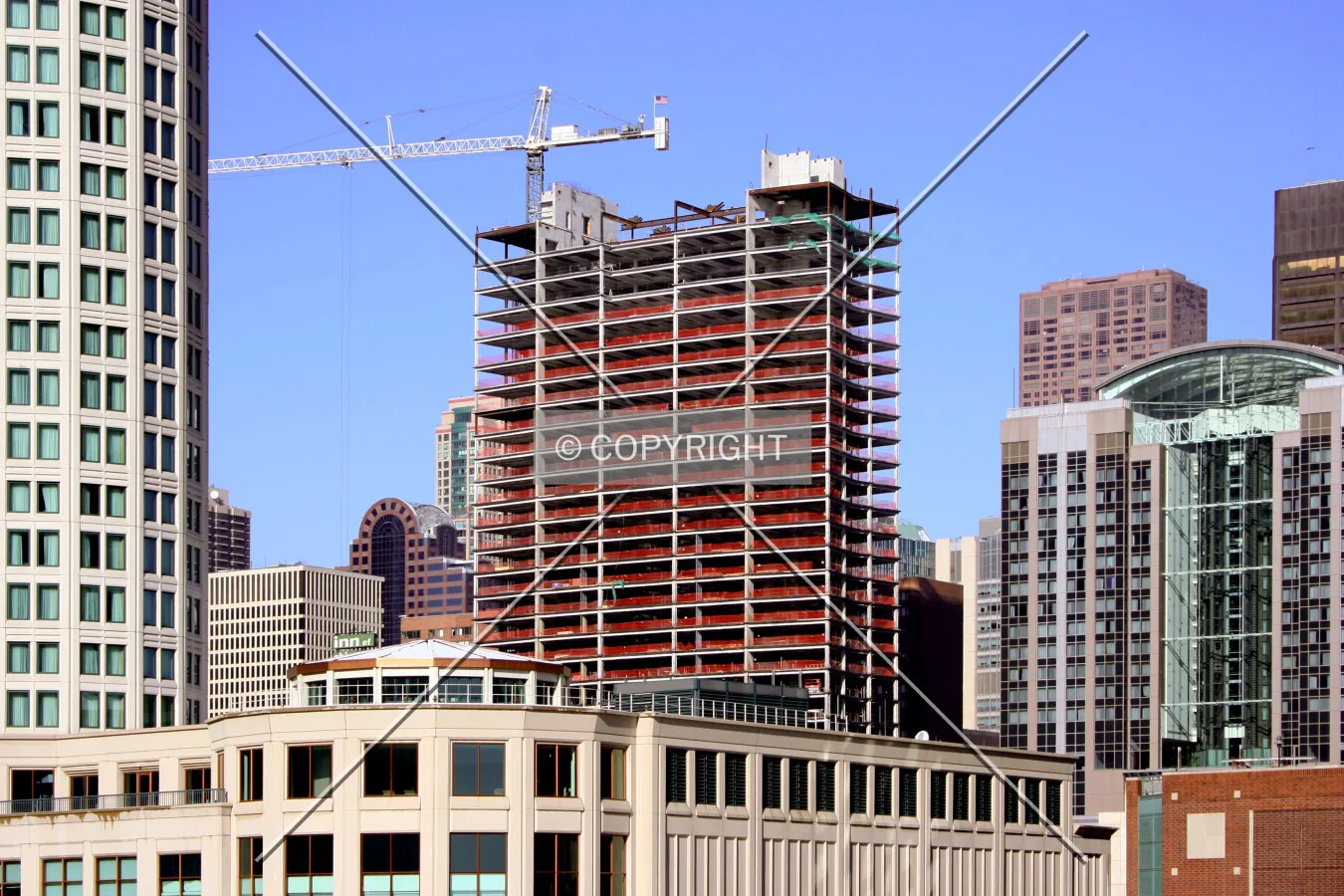 Looking northwest from Wacker Drive