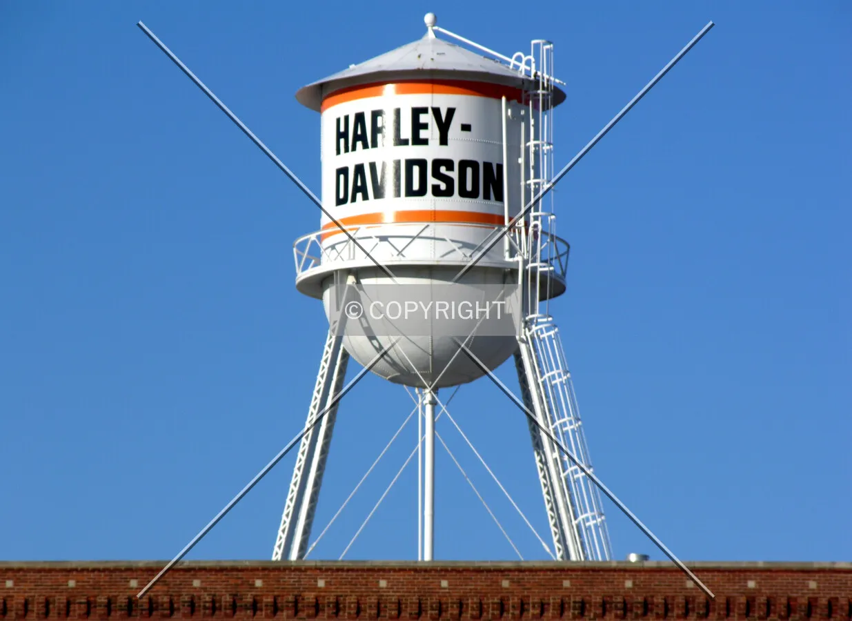 Water tower atop the building