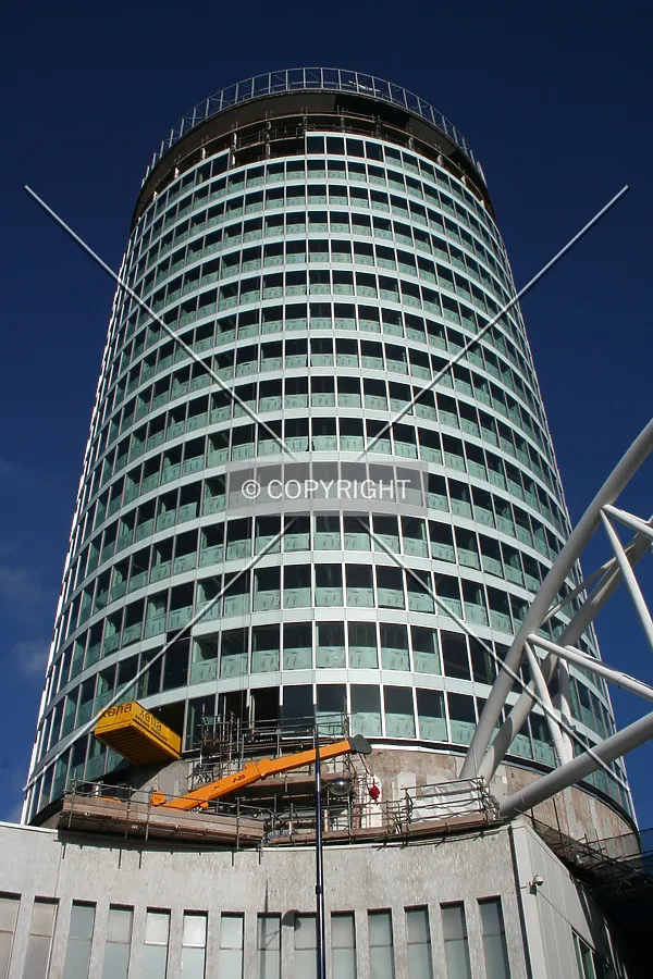 Looking up from the base