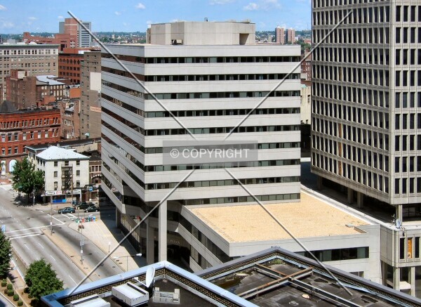 Elevated view to the northwest