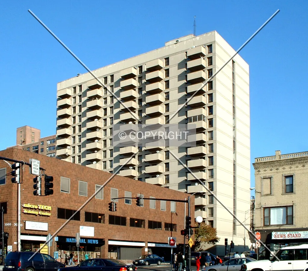 View from the southwest across Kennedy Boulevard