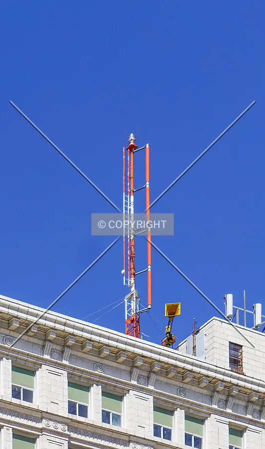 Antenna on the roof; April 21, 2020