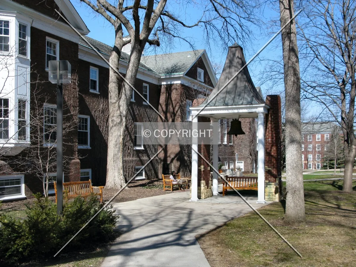 View toward the east entrance from the Quad